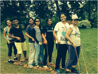 Students enjoying a group activity